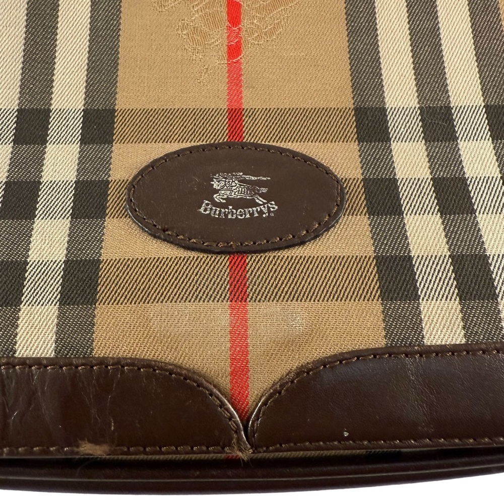 Burberry Vintage Haymarket Shoulder Saddle Bag - Picture 4 of 11